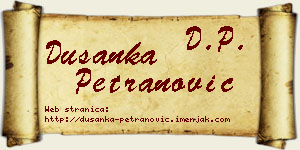 Dušanka Petranović vizit kartica